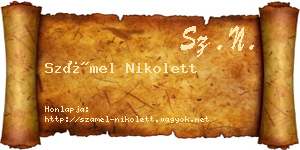 Számel Nikolett névjegykártya